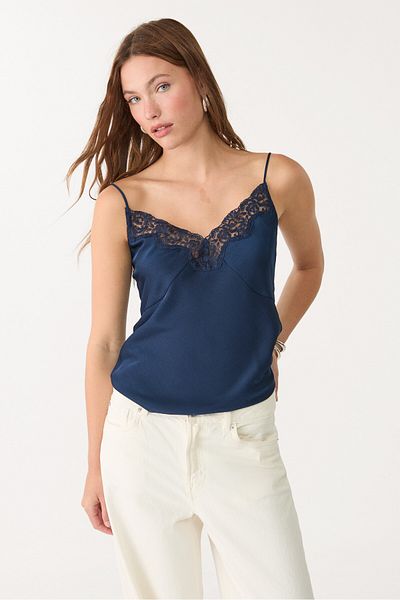 Stradivarius Glossy lace top