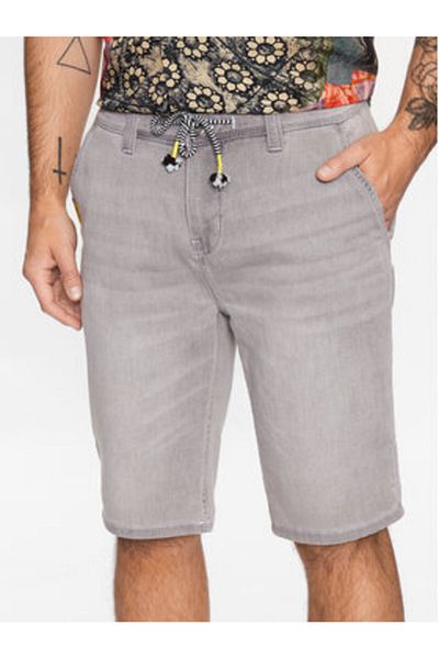 Indicode Pantaloni scurți din denim Ramon pentru bărbați, gri, 70-541