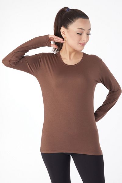 TOFİSA Μακρυμάνικο Unprinted Badi Brown - 24765