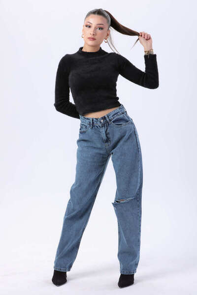 TOFİSA Γυναικείο Τζιν Blue Palazzo Laser - Medium Fit 23808