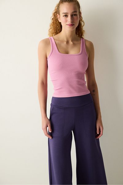Penti Seamless Square Neck Pink Top