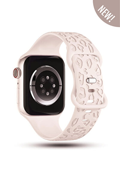 PSGT Apple Watch 10 42mm - Watch2/3/4/5/6/se/7/8/9 (38-40-41)mm Kordon Leoline 38 Desen Yumuşak Silikon