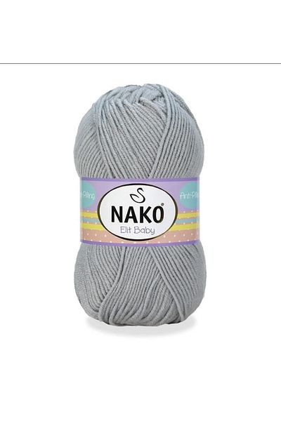 NAKO Elit Baby Anti-pilling Νήματα πλεξίματος χειρός 100 gr Χρώμα 5378 Γκρι