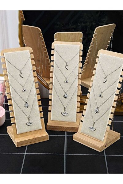 segalife حامل مجوهرات خشبي مزخرف مكون من 3 قطع، منظم إكسسوارات وقلادة وعرض هد...