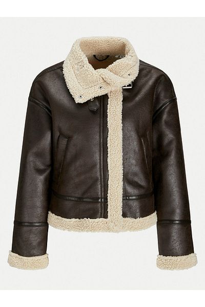JJXX jjxx Women's Faux Leather Jacket 12259326 Brown