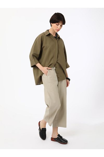 Benin Comfortable Linen Trousers - Mink - Benin
