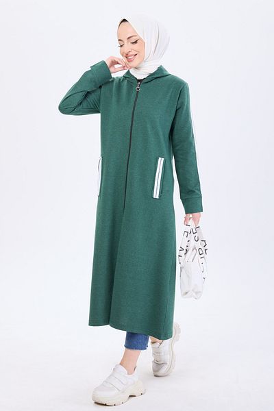 TOFİSA Green Women's Fairy - Plain Hooded Collar, Model 4140