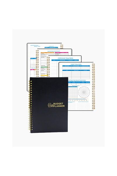 OBRO Agenda planificator pentru buget, nedatata, cu spirala, engleza, A5, negru