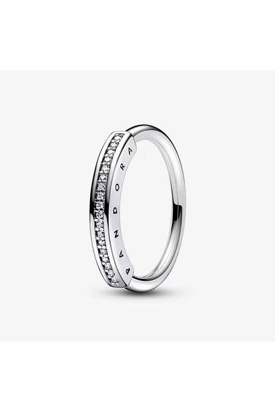 Pandora Inel Pandora Signature ID pave Zirconiu din Argint 925 - 52