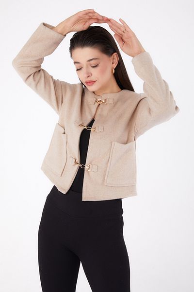 TOFİSA Stamp Jacket Beige - 13291