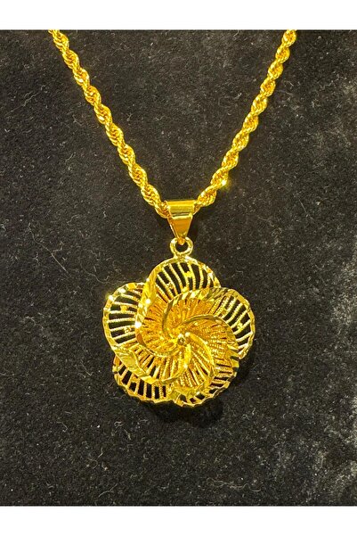 imitasyon dünyası Altın Kaplama Füzyon Kolye 3 mm 60 m Zincir ile Birlikte A Kalite