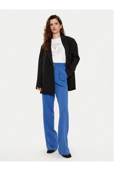 Joop Pantaloni din material textil pentru femei 10017927 30044822 Albastru