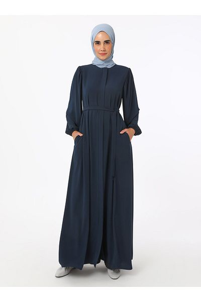 Refka Μαζευμένα μανίκια Medina Silk Ferace - Navy Blue - Refka