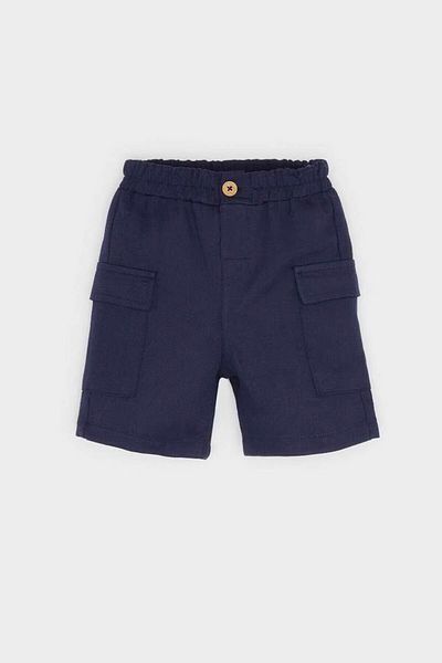 DeFacto Printed Short Sleeve T-Shirt Elastic Waist Shorts Beige Baby Boy Bottom-Top Set E9032A5/Bg360