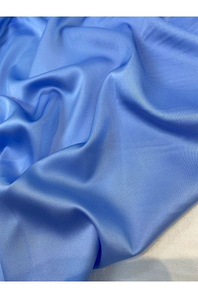 Yiğit Kumaş Thin Soft Satin Fabric Blue Color