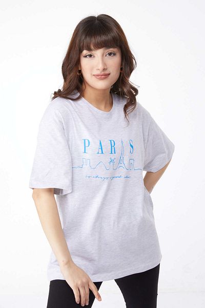 TOFİSA Tricou imprimat Gri - 25170