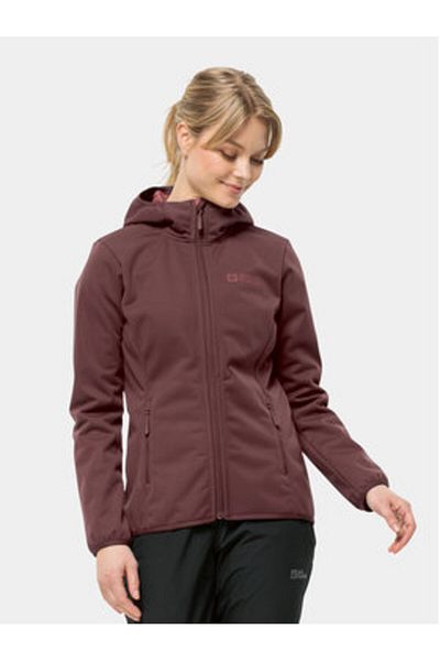 Jack Wolfskin Womens Softshell Jacket 1307481 Burgundy