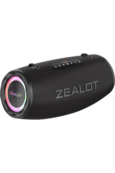 zealot مكبر صوت بلوتوث، مكبر صوت محمول بقوة 80 واط مع جهير عميق، مقاوم للماء بدرجة IPX6، للاستخدام الداخلي/الخارجي