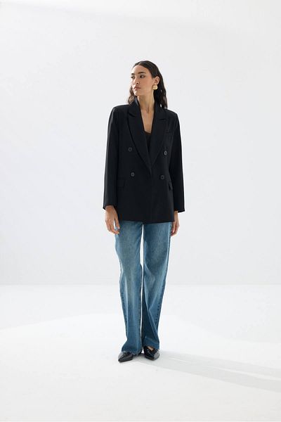 Tailors Room Double Breasted Jacket - Black