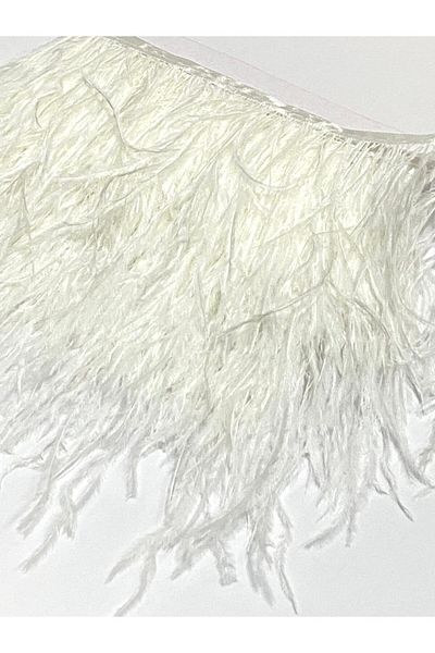 karantuhafiye Ostrich Feather White / 1 Meter