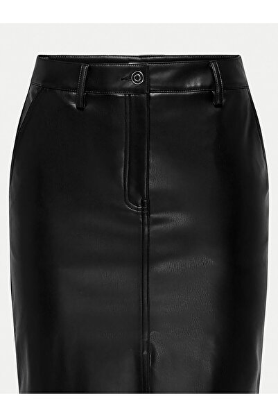 JDY Women's Faux Leather Skirt 15330385 Black