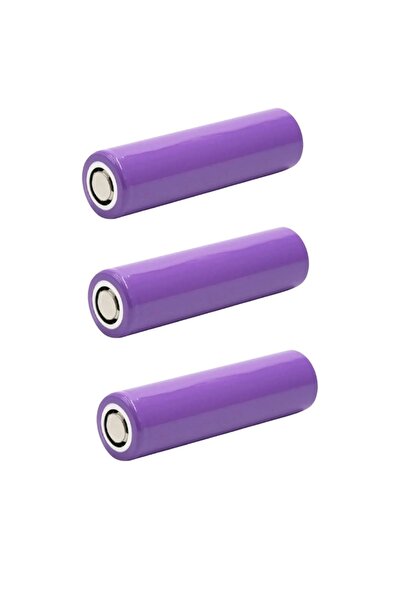Temiz Pazar 3 Adet 3.7 Volt 1200 Mah Lityum Li-ion 18650 Başliksiz Şarjli Pil