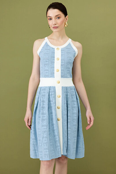 ON TRİKO On Kolsuz Triko Elbise