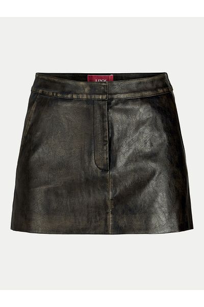 JJXX Fustă din piele ecologică pentru femei 12271904 Negru