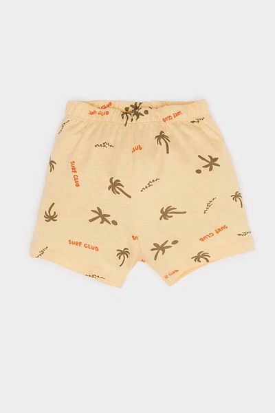 DeFacto Palm Tree Patterned Salmon Baby Boy Top and Bottom Set E8738A5/Og279
