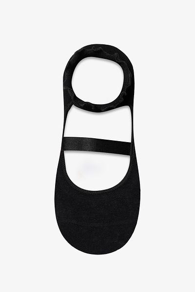 Penti Schwarze Ballerina-Socken mit Rüschen und Kreuz
