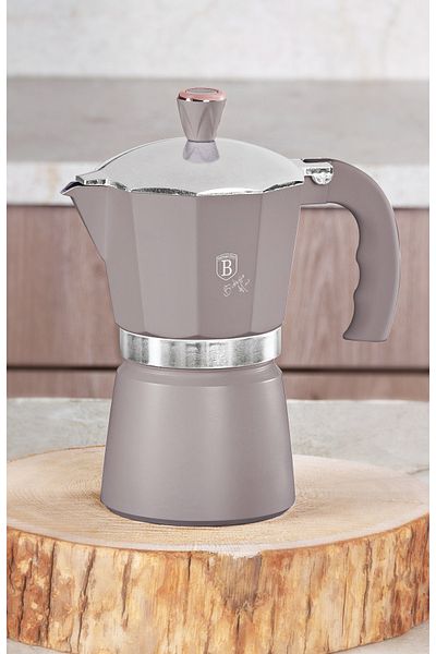 Berlinger Haus Cafetieră Moka Pot Espresso cu 6 căni, colecția Taupe