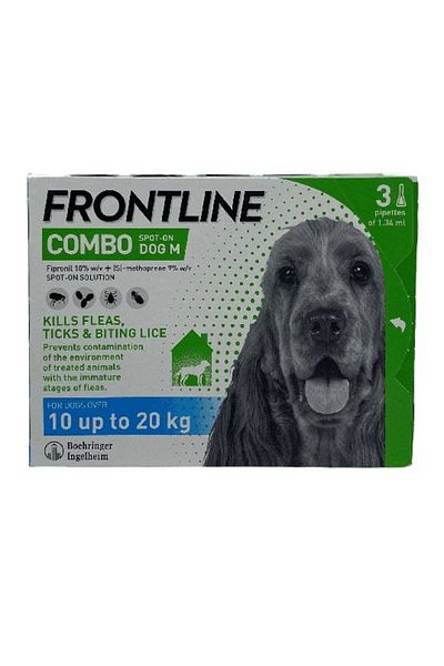 FRONTLINE مجموعة الكلاب متوسطة الحجم من 10 إلى 20 كجم، 3 ماصات
