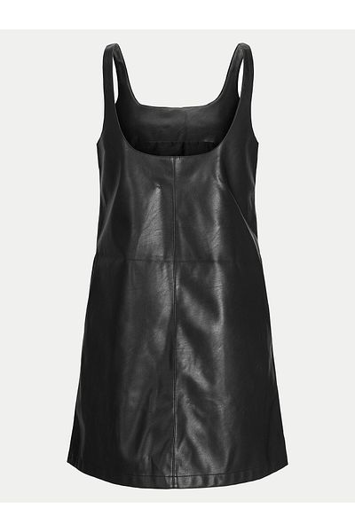 JJXX Rochie din piele ecologică pentru femei 12262769 Negru