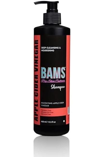 BAMS POP SKIN CULTURE BAMS | Apple Cider Vinegar Shampoo | Clarifying & Balancing Cleanser for Healthy Scalp and Shiny Hai