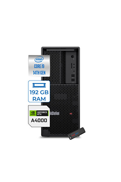 LENOVO Thinkstation P3 I9-14900K 192GB 4tb SSD 20GB/ RTX4000ADA 750W WIN11Pro WS30GS00CRTR44+ZETTABELLEK