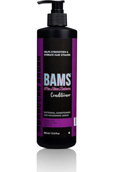 BAMS POP SKIN CULTURE BAMS | Moroccan Argan Conditioner | Deep Nourishing & Smoothing Formula for Silky, Frizz-Free Hair,