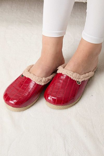 TOFİSA Women's Red House Slippers - 23490