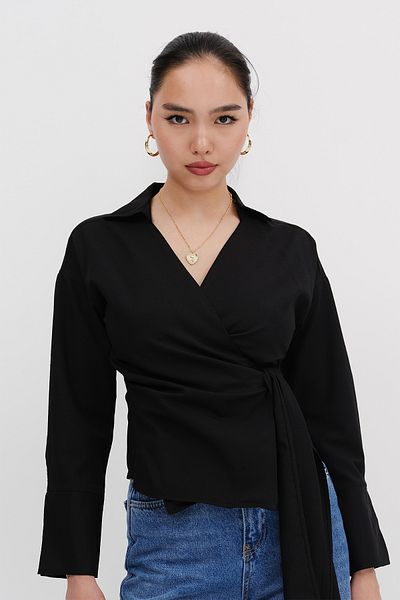 Addax Side Tie Shirt G16797-Z12