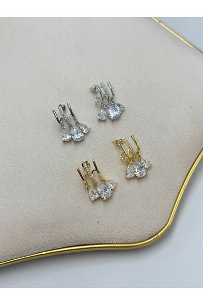 MyladyAccessoriess Dangle Drop Detail Steel Earrings Gold