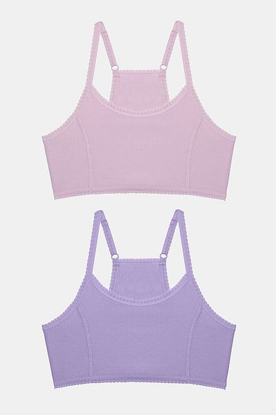 Penti Comfeel Girl's Crop Top - Pack of 2, Multicolored