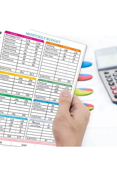 OBRO Agenda planificator pentru buget, nedatata, cu spirala, engleza, A5, negru