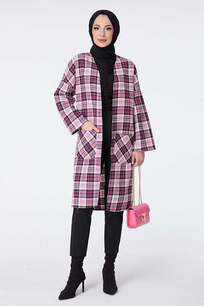 TOFİSA Trench Coat Fusya - 13037