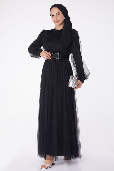 TOFİSA Evening Dress Black - 26083