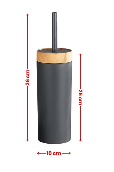 Flora Bamboo Pattern Wc Toilet Bowl Brush Plastic, Toilet Bathroom Wc Cleaning Brush Gray