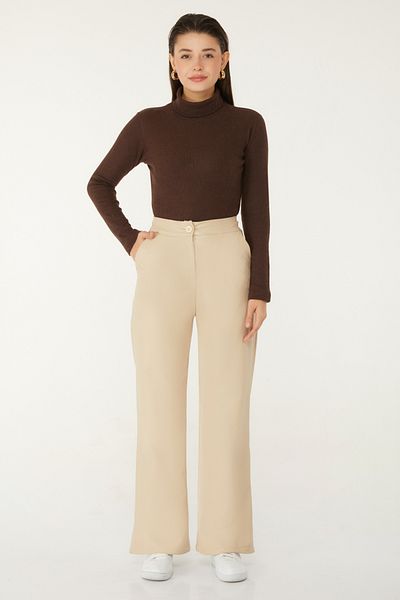 TOFİSA Ribbed Badi Brown - 26537