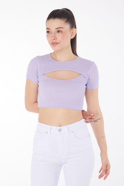 TOFİSA Crop Liliac - 25852