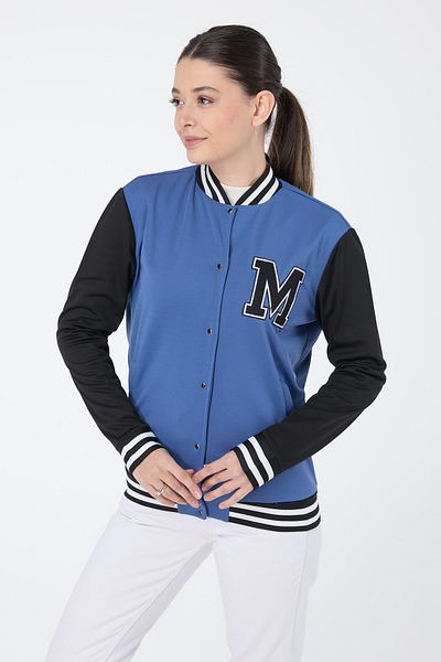 TOFİSA Blue College Jacket - Straight Chief Collar, Women's, 13003