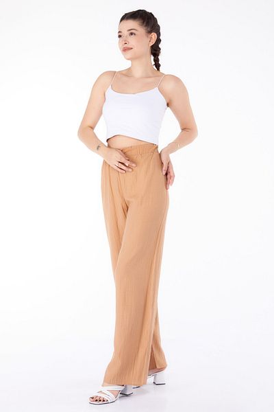 TOFİSA Loose Παντελόνι Mink - 25627