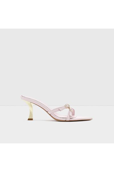 Aldo Leyna-Tr - Genuine Leather Pink Women's Heeled Slippers