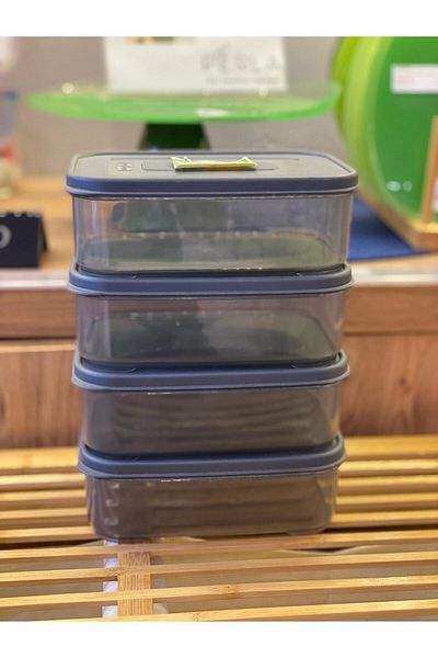 PERLAEVKAHVE Follow Me 4-Piece Mono-1 Storage Container 750 ml